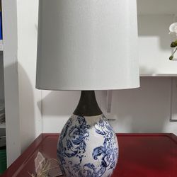 Beautiful white and blue lamp
