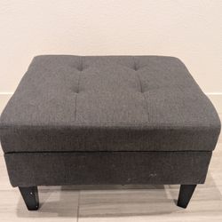 Grey Storage Ottoman