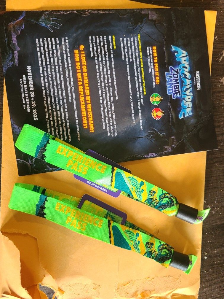 2 Day, 2 VIP Wristbands