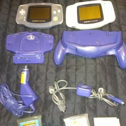 2 Gameboy Advance With Games And Accessories