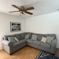 Large grey sectional sofa