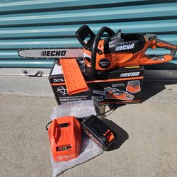 eFORCE 18 in. 56V Cordless Electric Battery Brushless Rear Handle Chainsaw Kit with 5.0Ah Battery and Charger

