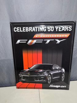 Snap-on 50th  Camaro Anniversary tin Sign