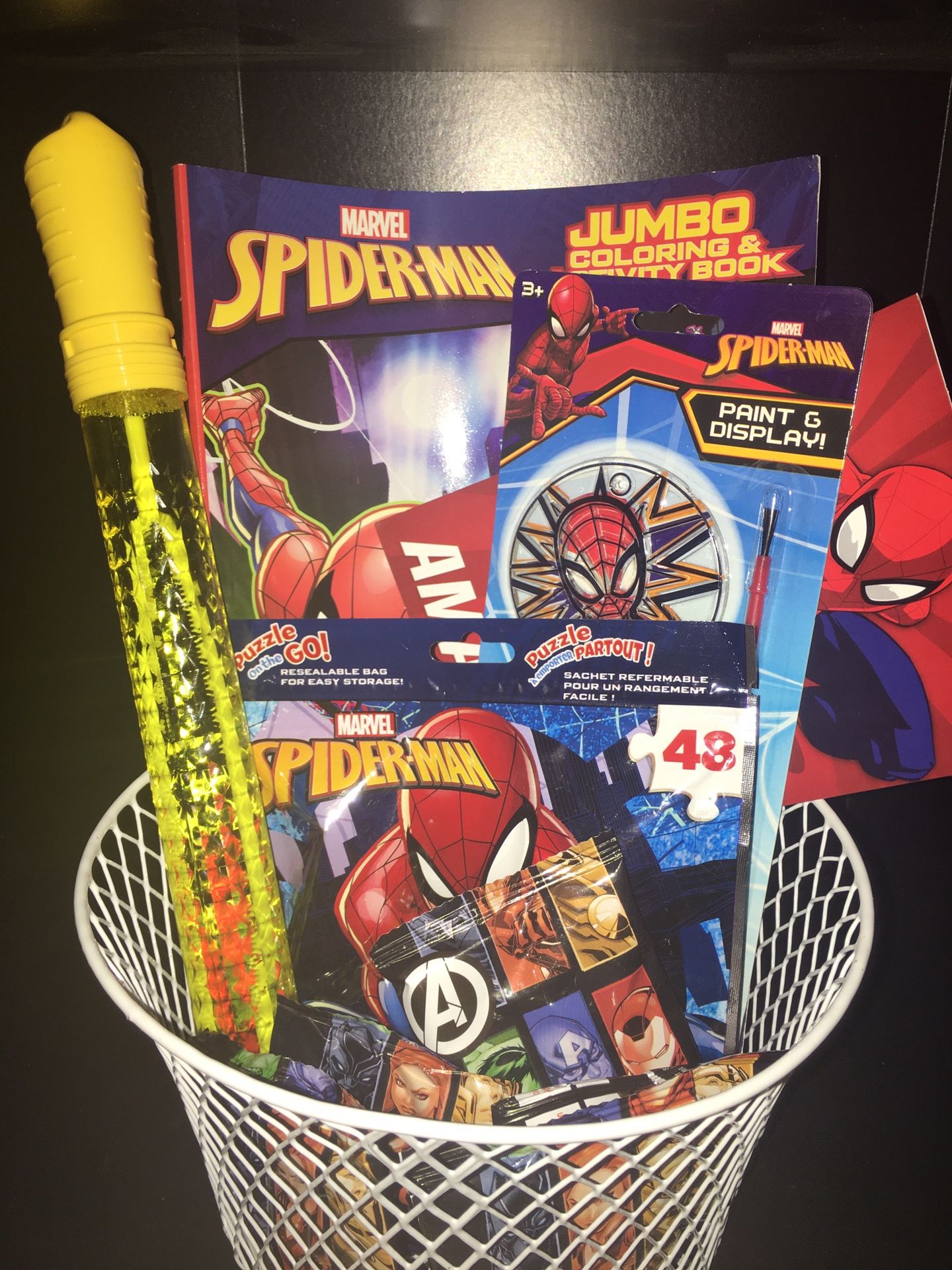 Spider-Man gift basket