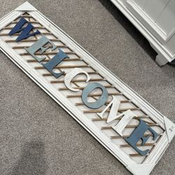 Rustic Nautical welcome Sign, Large 