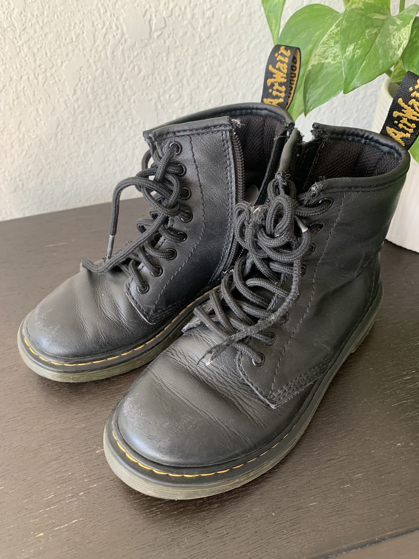 Kids Doc Martens Black Boots Size 1 