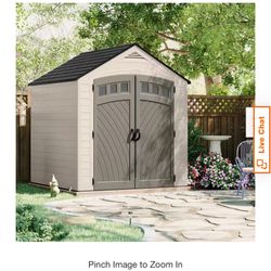 Vista 7 ft. W x 7 ft. D Plastic Shed (50 sq. ft.)