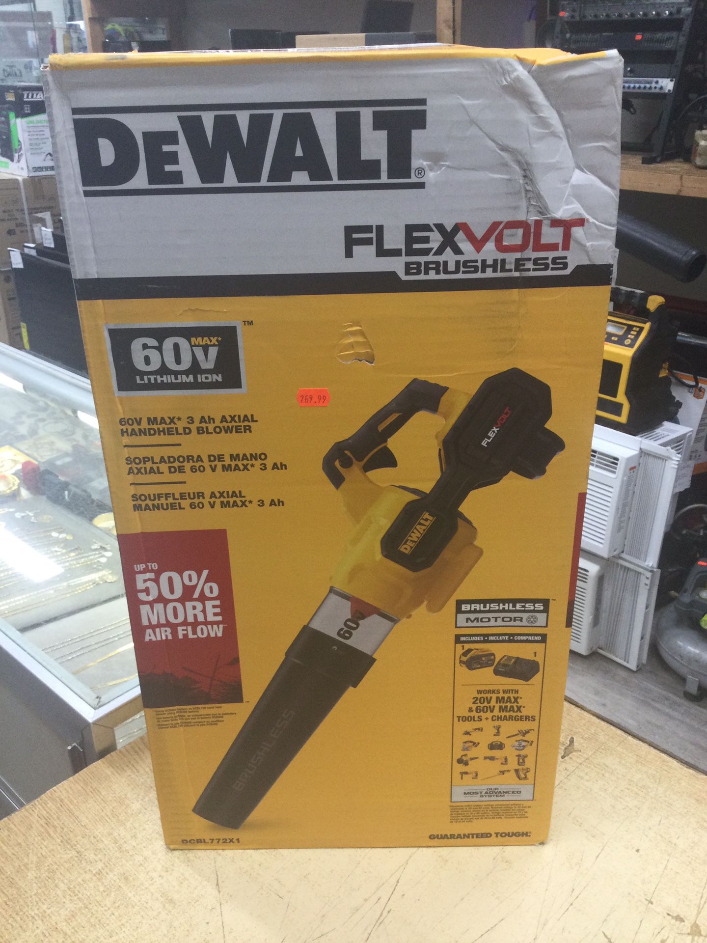 DeWalt 60V MAX* FLEXVOLT® BRUSHLESS HANDHELD AXIAL BLOWER