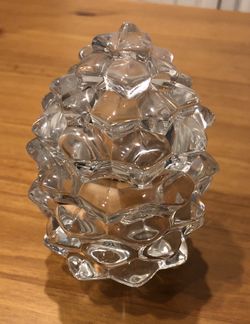 Tiffany & Co. crystal pine cone tea light holder