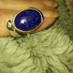 Genuine Lapus Lazuli Sterling Ring / Pickup Near Mall 205