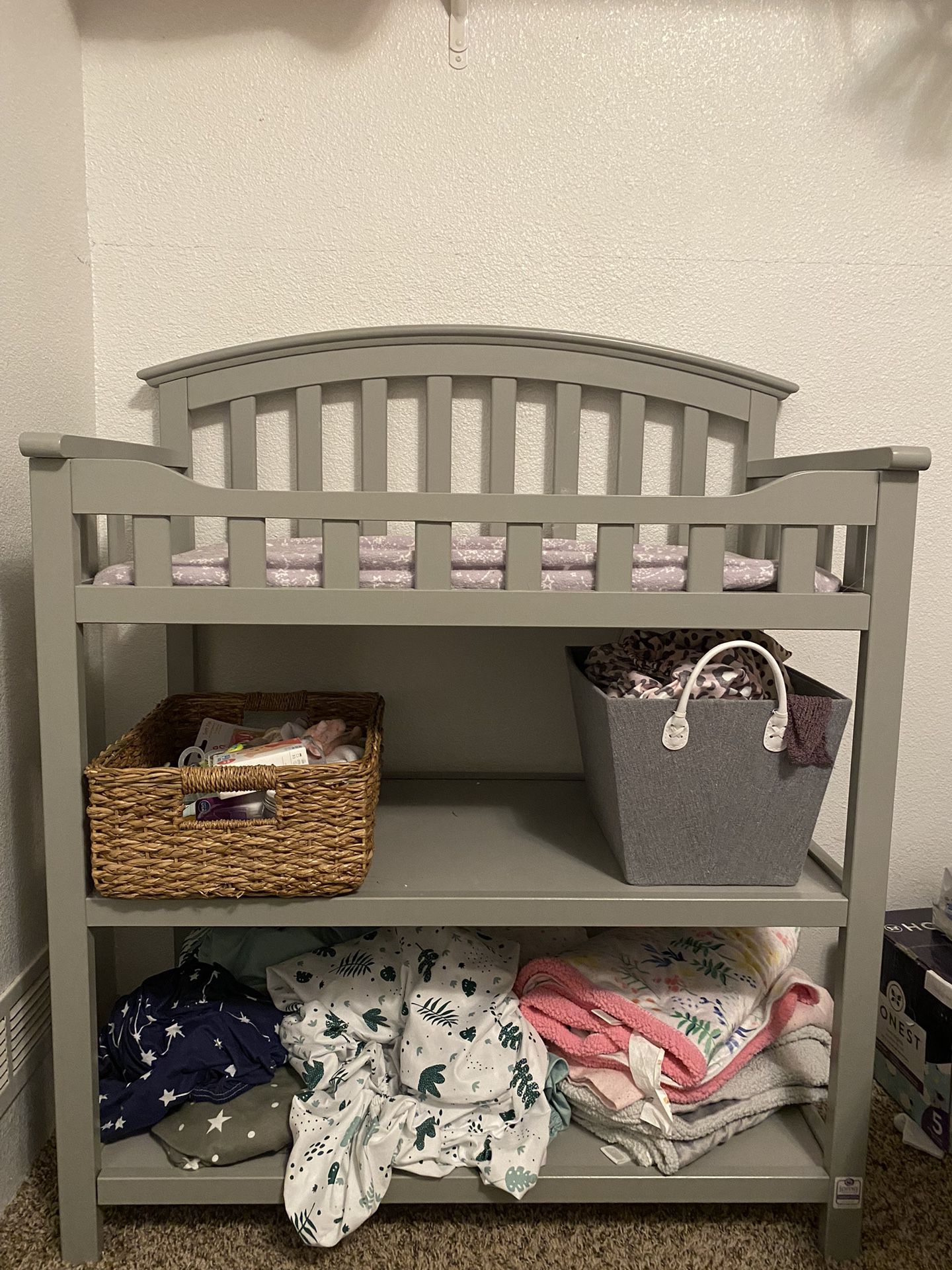 Grey Baby Changing Table 