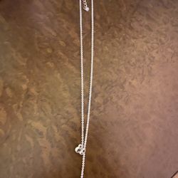 2011 Mickey Mouse Silver Heart Necklace 