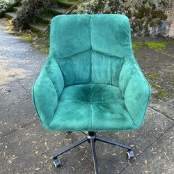 Velvet Green 360 Swivel Height Adjustable Office Chair
