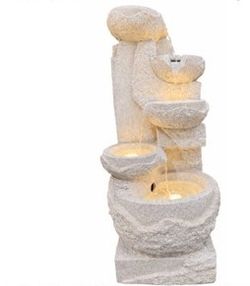 Fuente Alta Blanca de Piedra Escalonada – Mayoreo $139