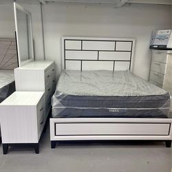 Full or Queen Size Bed With Dresser & Mirror and Night Stand  — all for just $698!