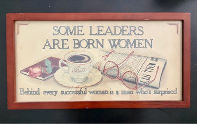 Vintage Framed Humorous Women's Quote Wall Sign