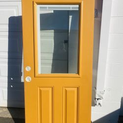 Exterior Impact Glass Door With Build In Blind 36x79.25