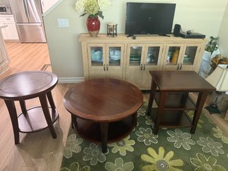 3-Piece Wood Coffee and End Table Set