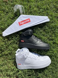 Supreme x Nike Air Force 1 Low Mid Shoes Sneakers Sale White Black AF1 SP Clothing Hangers