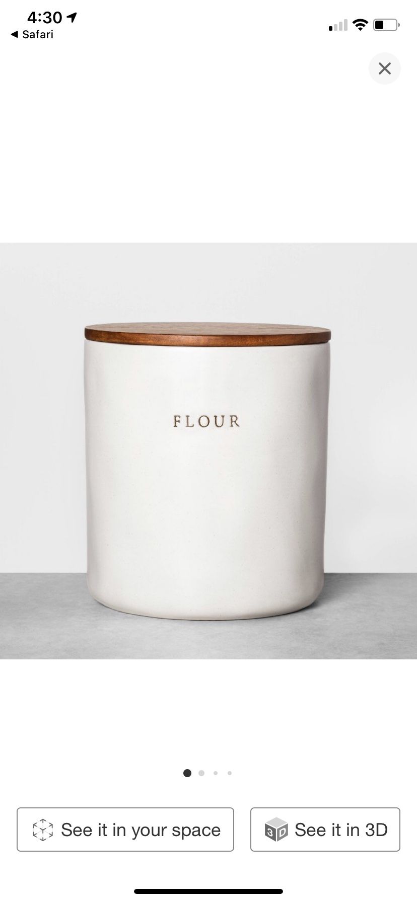 Hearth and hand flour canister