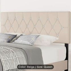 Queen size Tufted Upholstered Headboard New In Irvine Beige