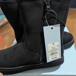 Cat & Jack Black Winter Girls Boots
