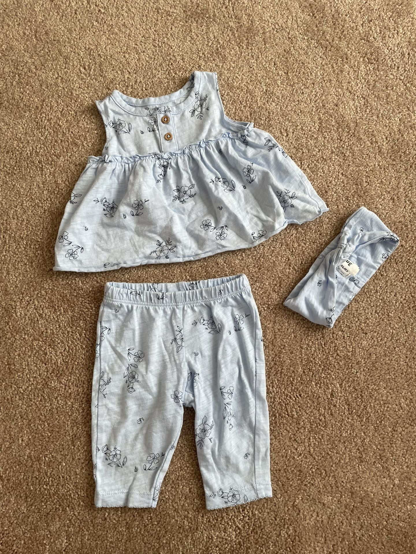 Carters Baby Girl 3 Month Set 