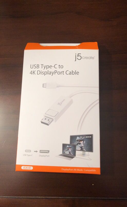 USB TYPE C TO 4K DISPLAYPORT CABLE