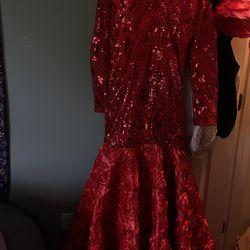 RED GOWN PROM DRESS 
