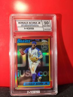 2025 Topps Chrome - 1990 Topps Baseball Ronald Acuña Jr. #90CB-2 MGS 10 GEM MT