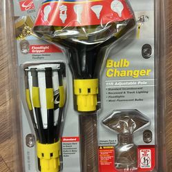 Light Bulb Changer + Attachments for stand incandescent bulbs and many fluorescent bulbs, and for the floodlight Gripper
