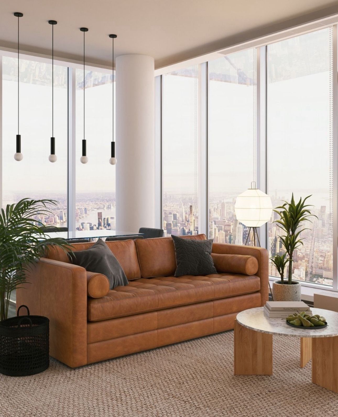Napa Sleeper Leather Sofa
