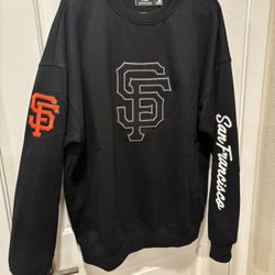 San Francisco Giants Pro Standard Paint The City Dropped Shoulder Pullover Sweatshirt - Black