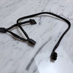 Sleeved PSU Modular Cable - 6-Pin to 3x SATA