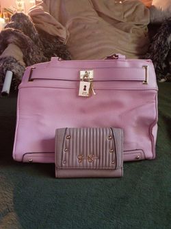 Juicy Couture Light Pink Purse and Jessica Simpson Tan Wallet