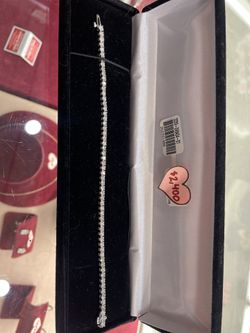 14k White Gold Tennis Bracelet 