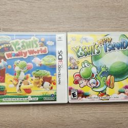Yoshi's island and poochy and woolly world for Nintendo 3DS
