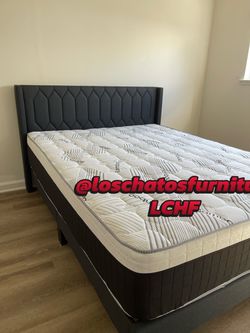 Queen size bed frame and mattress