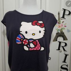 Hello Kitty London design  sheer Top size s Top size small Sanrio collection