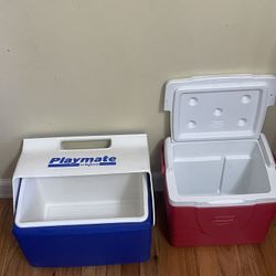  Mini Igloo Mini Mate & Coleman Mini Cooler Lot Of 2
