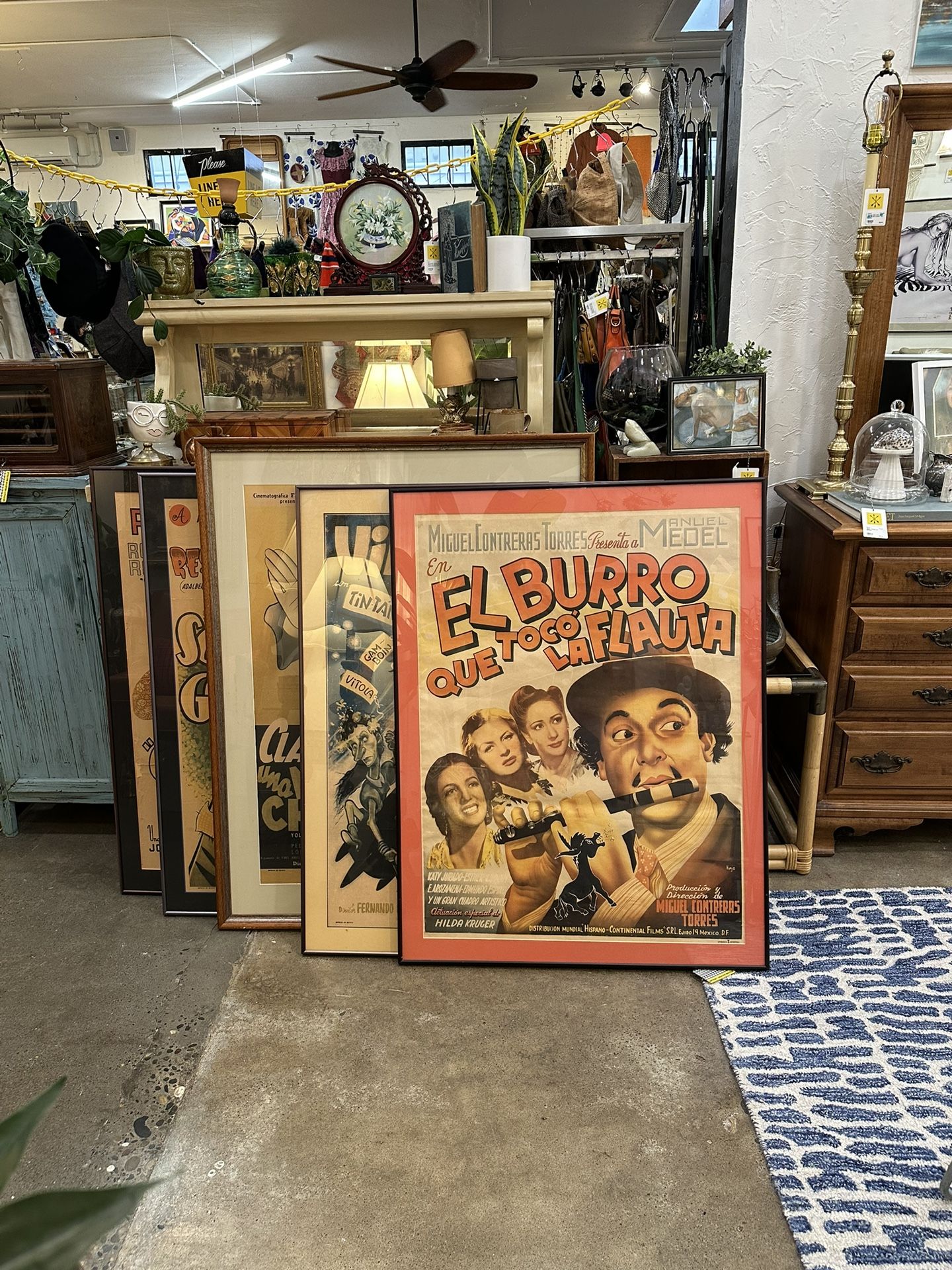 9 vintage Mexican movie posters. Pricing ranges from $195-$275