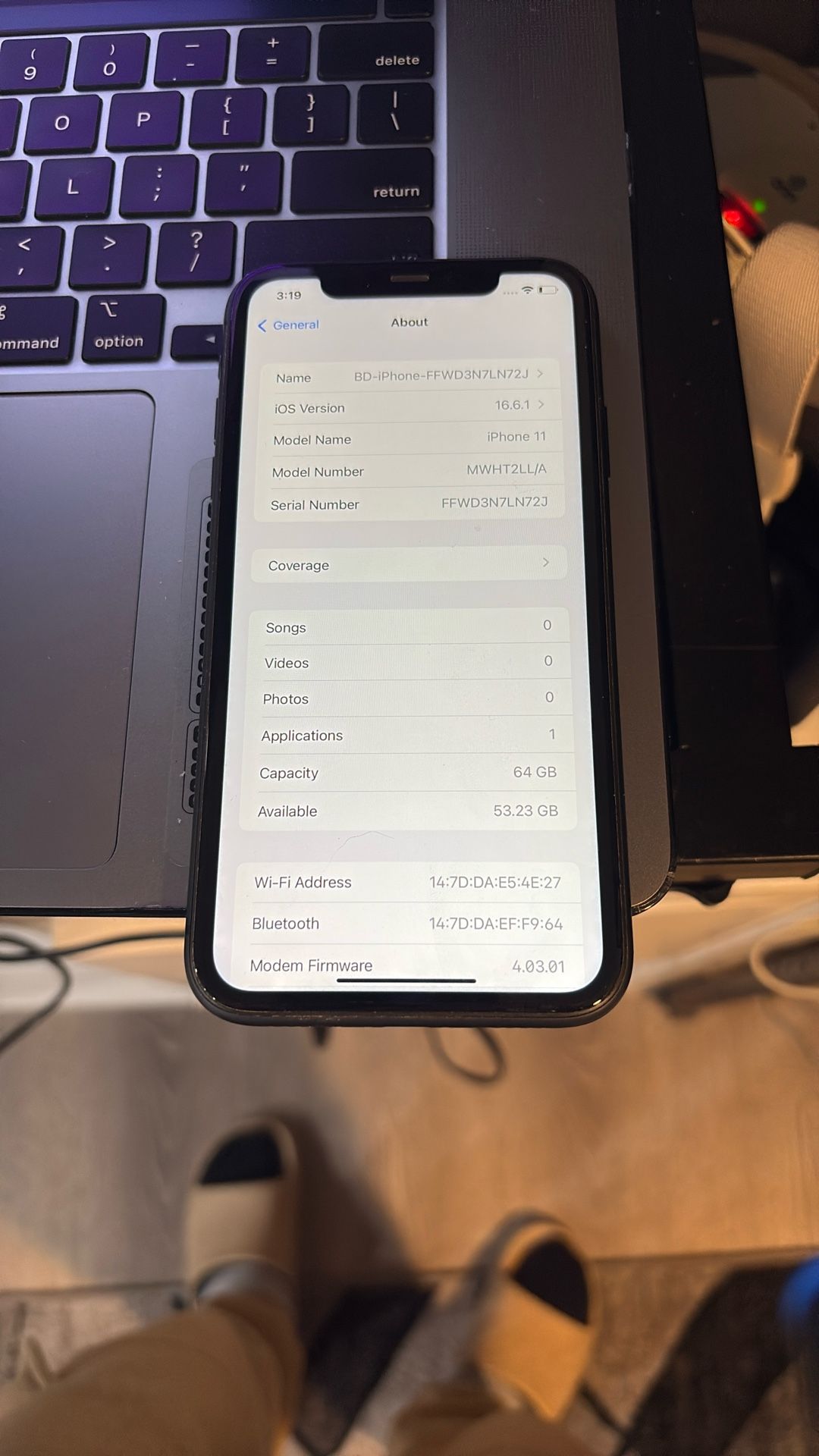 *** APPLE IPHONE 11 \ (64 GB) / UNLOCKED | GRAPHITE