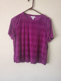 Nine West Purple Velvet Top