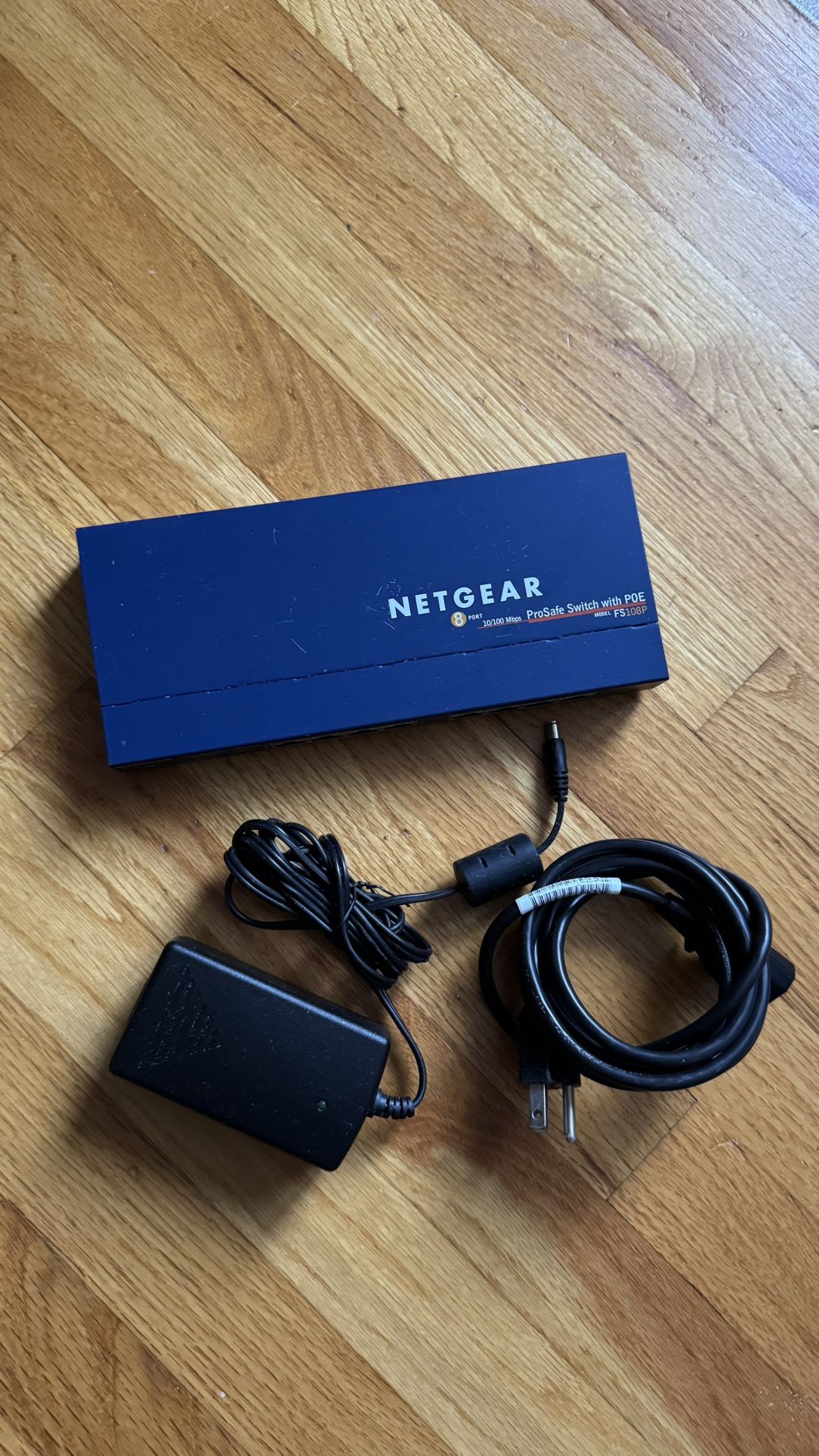 Netgear FS108P 8 Port Ethernet Switch with 4-Port PoE
