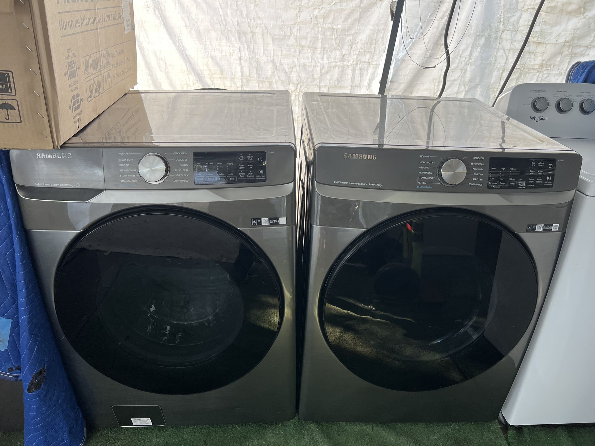Washer And Dryer Samsung SmartThings Matching Set 2023 Built-In WiFi
