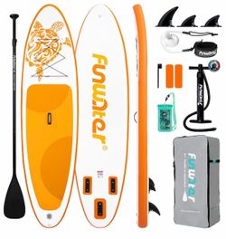 10'6'' SUP, Anti-Slip EVA Deck,Versatile Yoga/Family Inflatable Paddle Boards for Adults & Youth