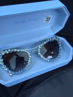 Blue Swarovski Designer Sunglasses