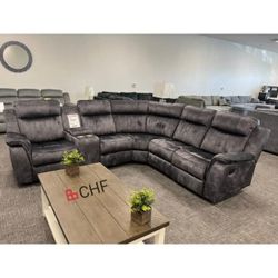 Manual Modular Reclining Sectional Couch  -,Limited Time Offer 