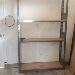 Heavy duty metal shelf.