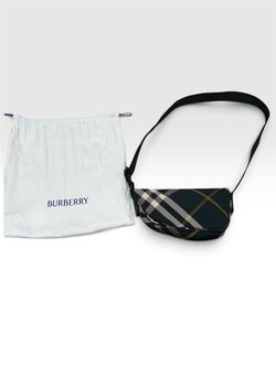 Green Nylon Shield Crossbody Bag